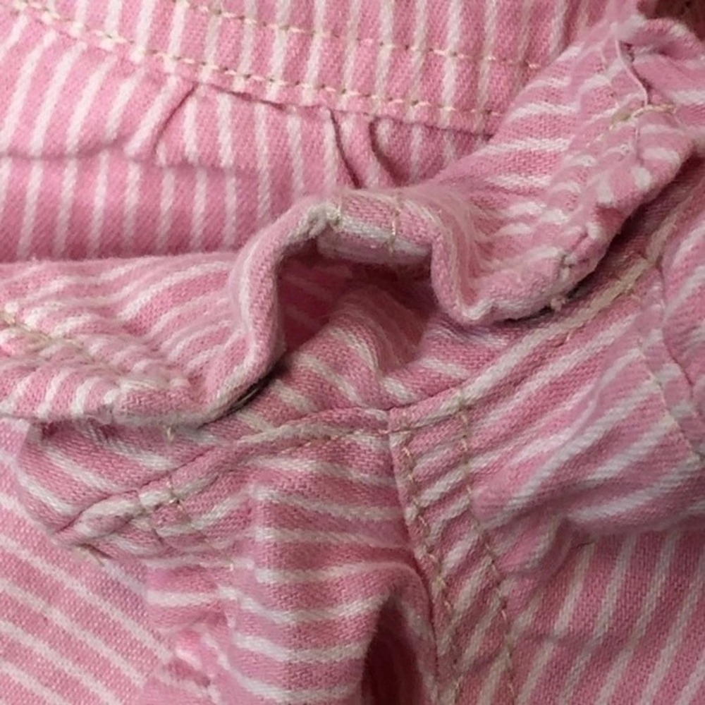 Oshkosh pink striped 24 months overall shorts baby‎ - Picture 4 of 7